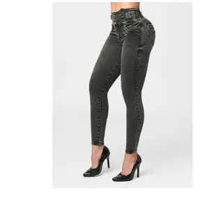 Premium Colombian jeans for women, butt-lifting with a push-up effect, high-waisted stretch fabric, skinny fit with a sexy and elegant design to accentuate curves. Beautiful jeans