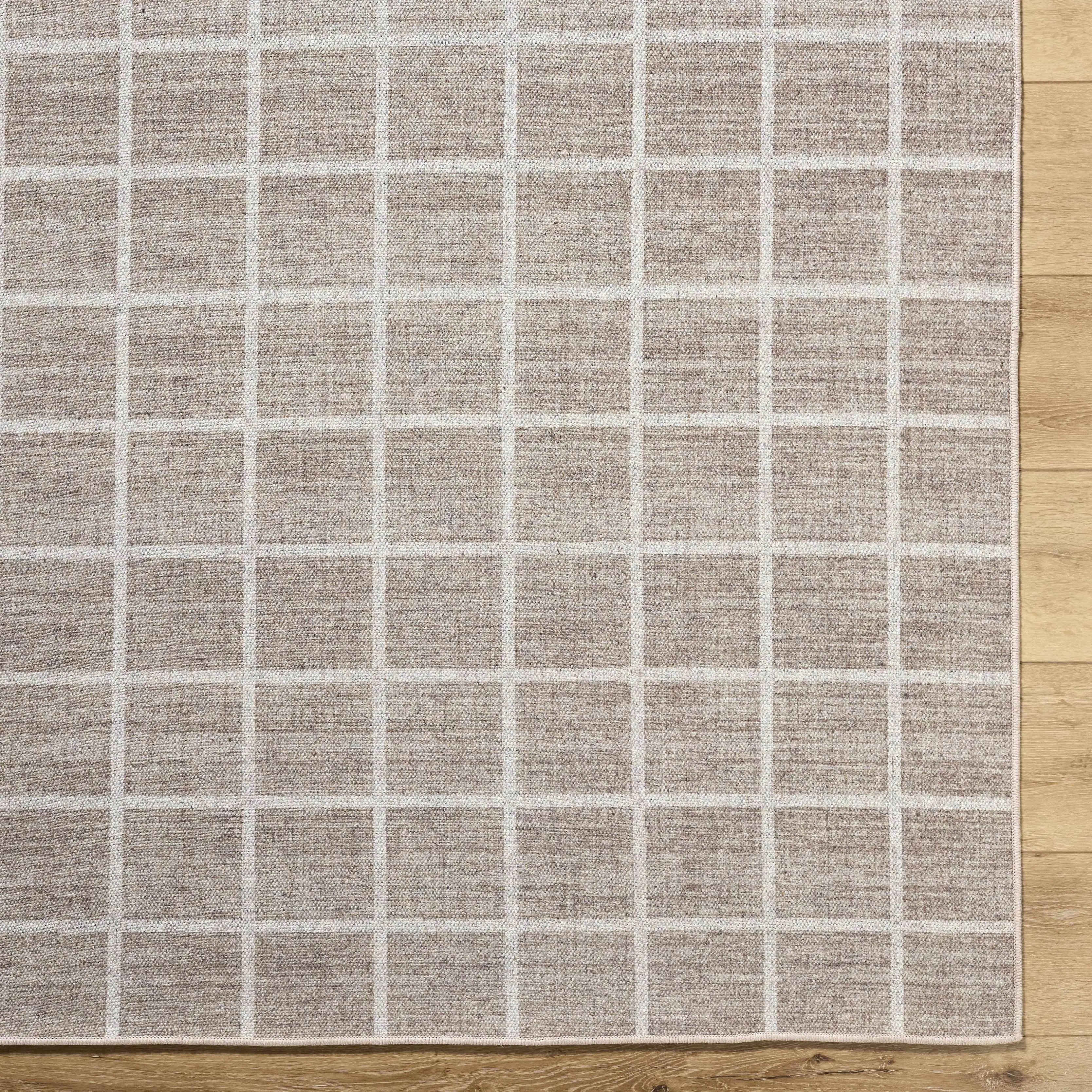 Anicet Plaid Checkerboard Pattern Washable Wool Area Rug, Rectangle, Decorative Design Area Rugs for Living Room Decor