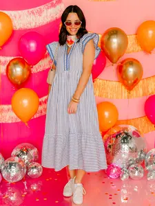 Spring Stripes Midi Dress