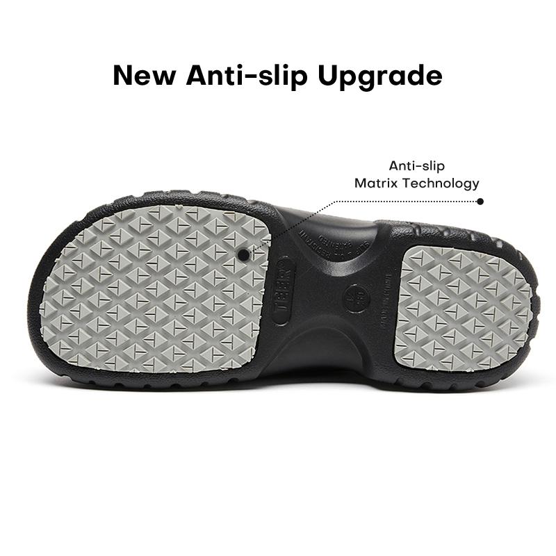 TEER Non-Slip Work Clogs - Stay Safe & Comfortable During Holiday Cooking Marathons. Thanksgiving Kitchen Savior! Oil & Waterproof