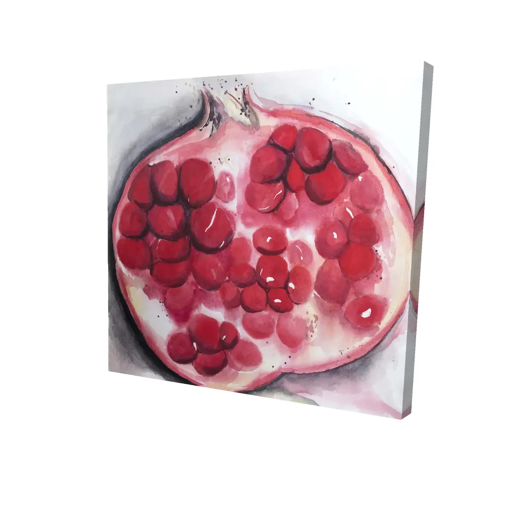 212 MAIN 24x24 in. Open Pomegranate Canvas Print - Artistic Gastronomy Artwork, Home Decoration, Ideal Gift for Home Supplies