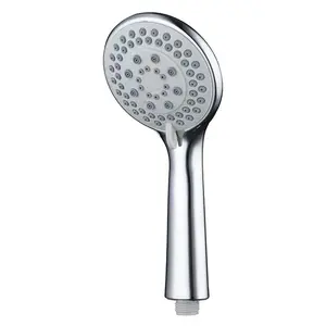 Adjustable Handheld Rain Shower Head, 5 Modes Water Flow Control, Round Shape, Hanging Installation, Durable Bathroom Accessory, Filtered Showerhead