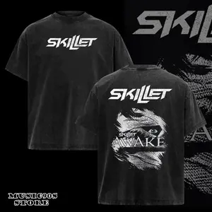 Retro Skillets Awakes T-Shirt , Skillet Band T-Shirt , Music Graphic Tee, Rock Band Shirt, Retro Music Tee, Rock Music Lover Shirt, Vintage Band Shirts Casual Comfort Cotton Fabric Fit Top, Top Men's