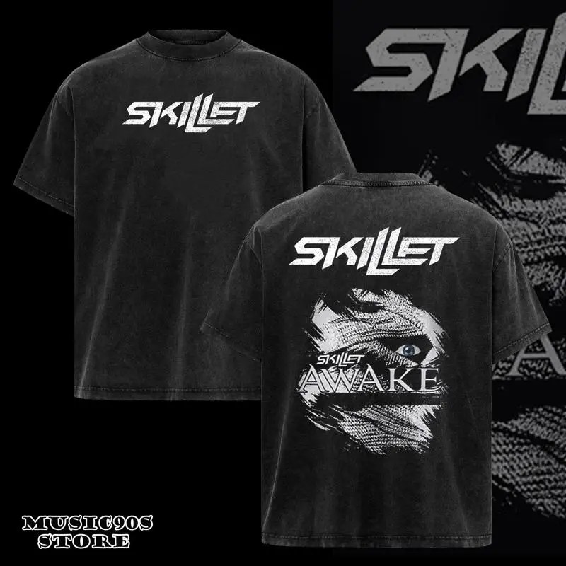 Retro Skillets Awakes T-Shirt , Skillet Band T-Shirt , Music Graphic Tee, Rock Band Shirt, Retro Music Tee, Rock Music Lover Shirt, Vintage Band Shirts Casual Comfort Cotton Fabric Fit Top, Top Men's