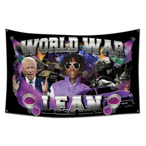 World War Lean Flag 3x5ft Tapestry with 4 Brass Grommets for College Dormitory, Study Room, Outdoor Party, Indoor and Outdoor Decorative Banner, Decorative Gift, Room Wall Printing Decor