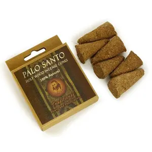 Palo Santo Incense Cones - Traditional Woody Fragrance for Power & Purification - 6 Handcrafted Aroma Fresheners Scented