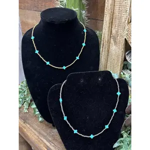 Dame Turquoise Cross Necklace