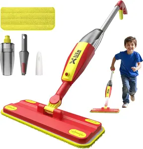 Kids Spray Mop Set - Montessori Toy for Ages 4-8 Real Water Sprayer & Sweeper Combo