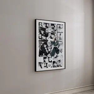 Demon Slayer Manga Poster Anime Art - Muichiro Tokito - Curated Manga Panels - Digital Print - No Frame