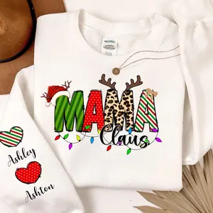 Mama Claus Personalized Sweatshirt - Women's Pullover - Womenswear Comfortable Hoodie Sweaters