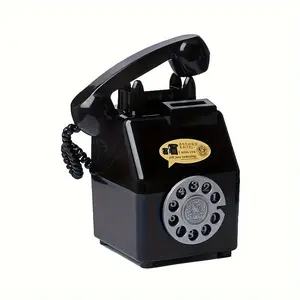 Large Capacity Vintage Telephone Money Bank, Creative Retro Savings Jar, Plastic Coin Holder, Saving Box, Holiday Gift, Birthday Present