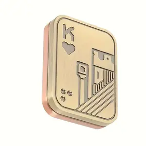 2pcs Magnetic Metal Stress Relief toy Fidget Slider, EDC Poker Card Push Pocket Toy for Teens and Adults Ages 12+