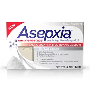 Asepxia Deep Cleansing Acne Treatment Bar Soap. Single Pack. With Baking Soda and 2% Salicylic Acid, 4 Ounce - 1 Pack - Clear skin, Perfect for Oily & Combination Skin