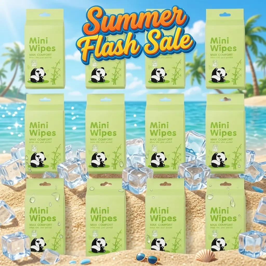 【Flash Sale For Home 】12 Pack Mini Wet Wipes, Gentle Child-Friendly Home & Travel Napkins with Natural Hypoallergenic Extracts, Napkin
