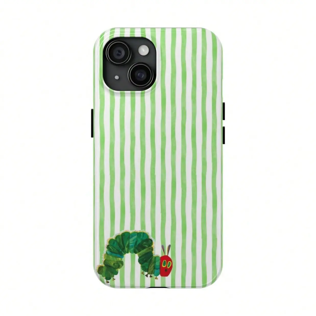 The Very Hungry Caterpillar Phone Case Cute storybook cartoon protective cover with a simple green striped The Very Hungry Caterpillar Phone Case Cute storybook cartoon protective cover with a simple green striped