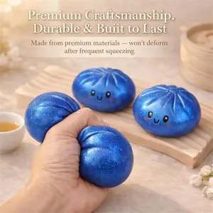 SleekHush 4-Piece Kawaii Squishies Soft Silicone Dumpling Squishy Fidgets, Stress Relief Sensory Sculptures, Indoor & Outdoor Leisure Recreation Equipment,summervibes