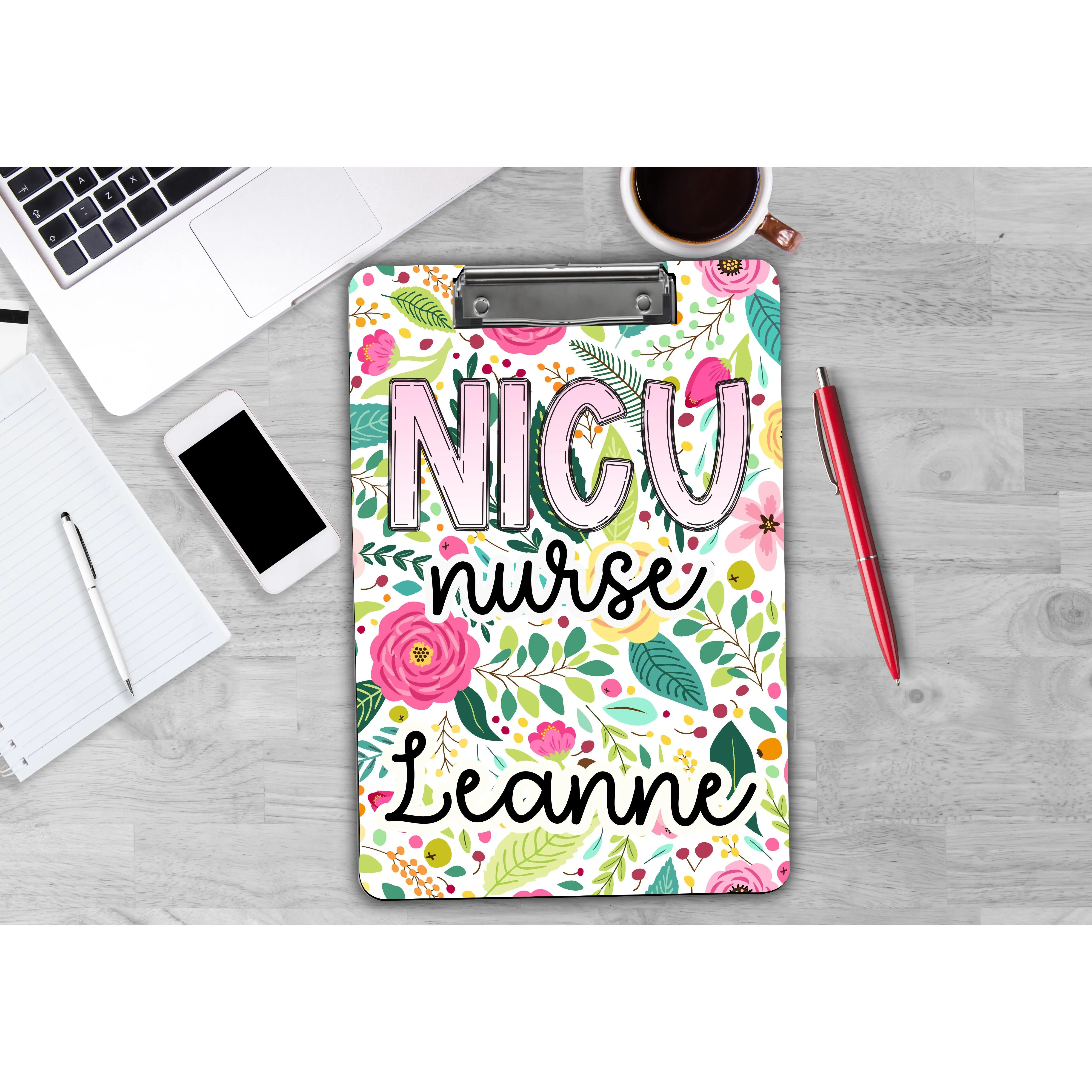 Personalized Nurse Clipboard, NICU Nurse Clipboard