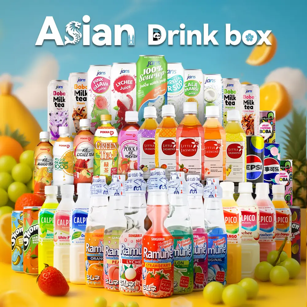 Asian Snack and Beverage Snack box bundled with drinks Fruit Combo Multipack Healthy