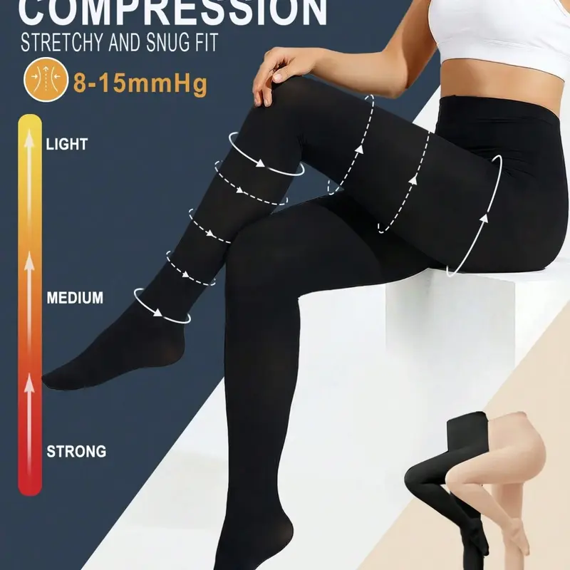 10-15 MmHg Mild Compression Opaque Closed Toe Underwear Pantyhose For Women, Fashion, Warm & Slimming High Waist Design (Recommend Sizing Up), Comfortable Fit