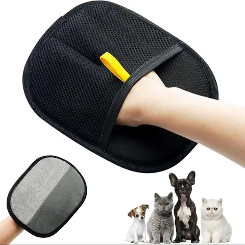 Pet Hair Removal Gloves, Reusable Electrostatic Pet Hair Remover Tool, Washable Double-Sided Pet Grooming Gloves Clean for Furniture & Car Seats