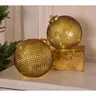 Set of (2) 8" Illuminated Diamond Glass Ornaments by Valerie
