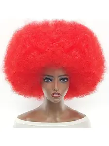 1 piece, explosion hair wig for cosplay, unisex extra-large clown fan synthetic fiber hair strands, heat-resistant and durable accessory, suitable for parties, festivals, and stage performances