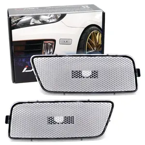 iJDMTOY Euro Clear/White Lens Front Bumper Side Marker Light Housings For Volkswagen: 2010-2014 MK6 GTI