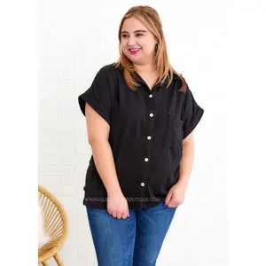 Let's Run Away Top - Black - FINAL SALE