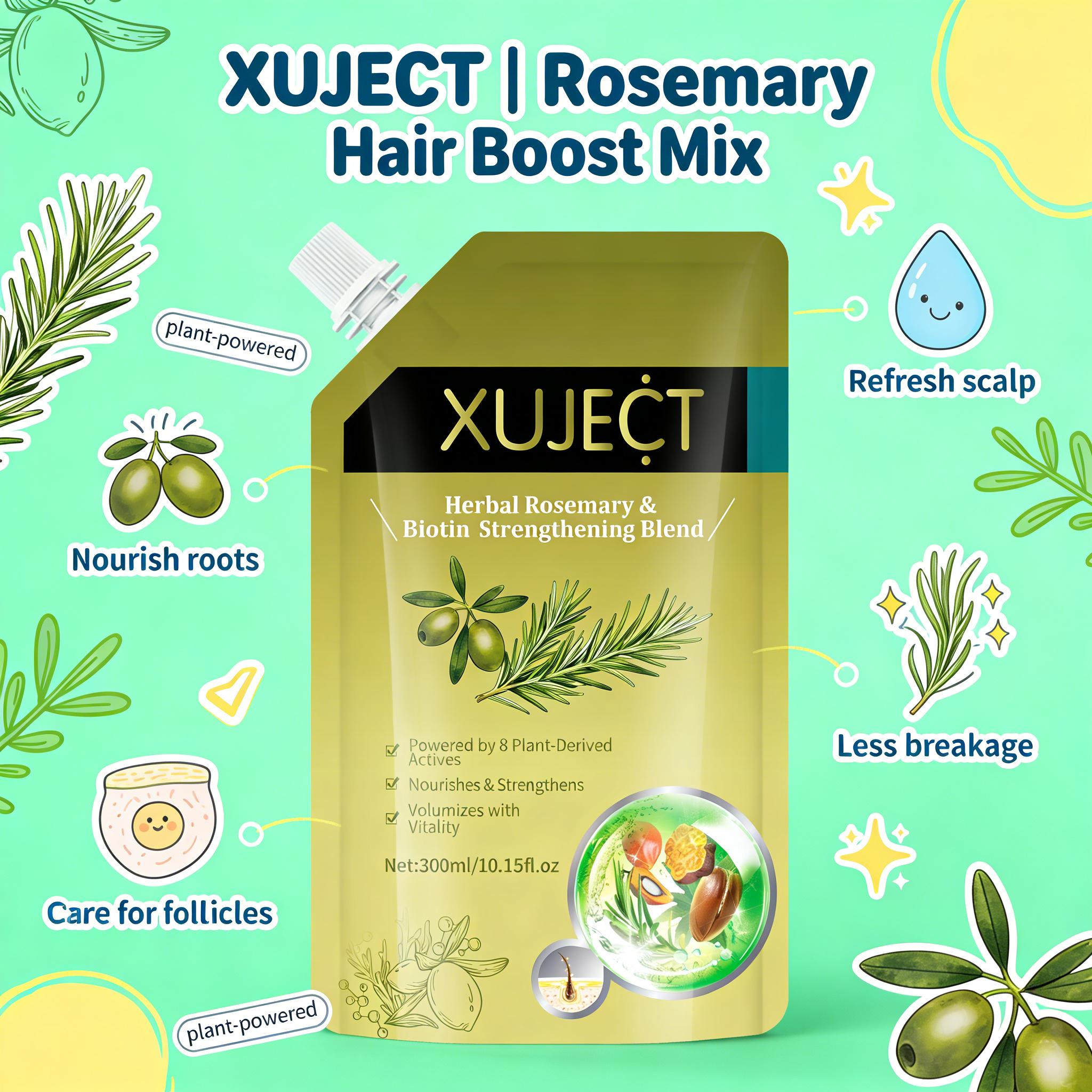 XUJECT Rosemary Nourishing & Revitalizing Shampoo 20.3 fl oz Promotes Hair Growth Soft Voluminous for Men Women Reduces Hair Loss Buy One Get One Free Offer