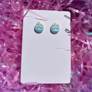 Ombre Glitter Egg Polymer Clay Studs