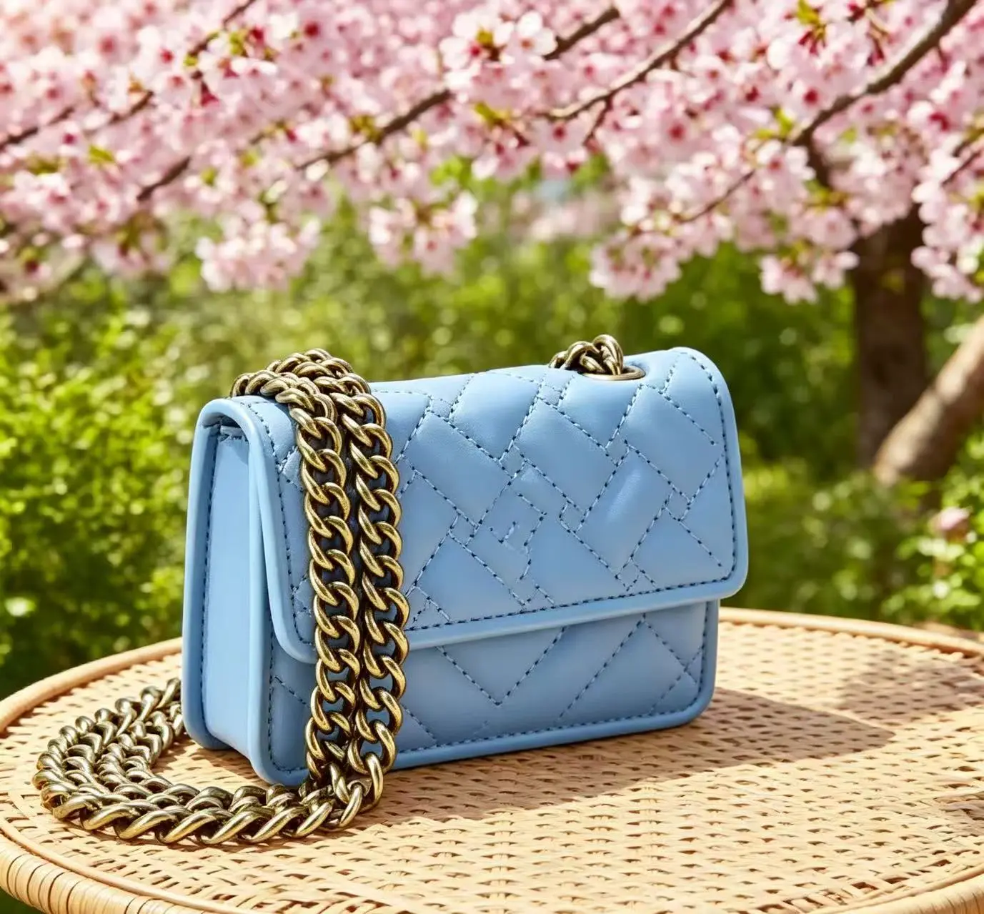 New Women's Embroidery Glossy Leather Crossbody Bag - Chain Strap, Compact Retro Satchel, Home Organizer Storage Bag for Everyday Wear, Crossbody Bags