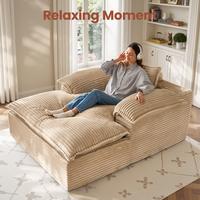 Beige Dual Layer Extra Thick Plush Corduroy