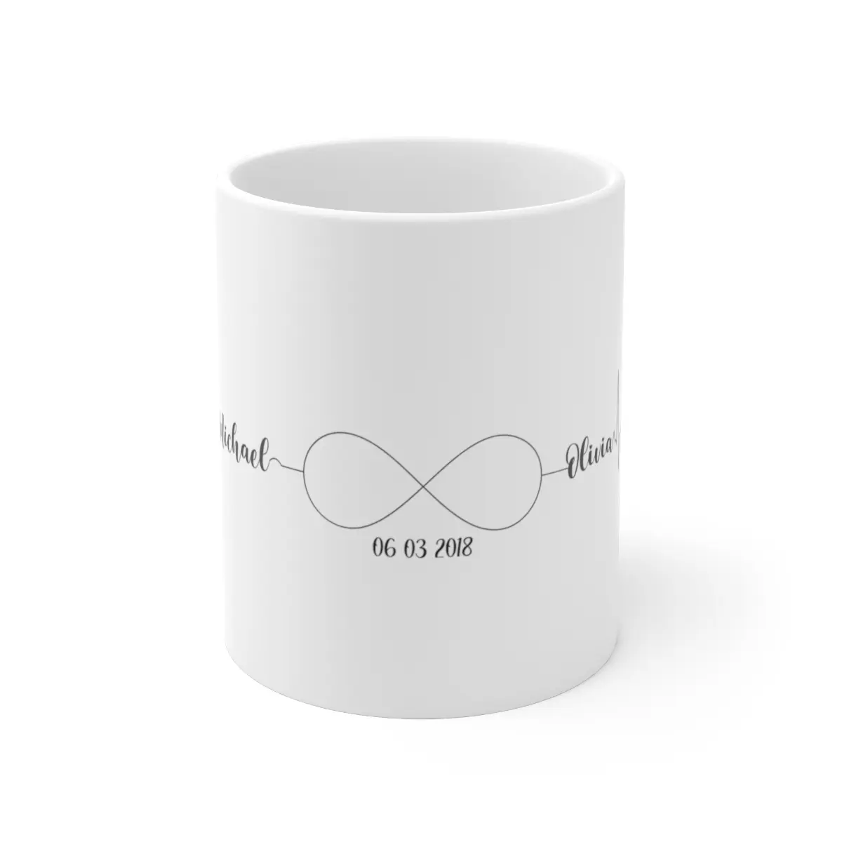 Personalized Gift Coffee Mug, Couples names, Infinity Love, Valentines Day, Couples Gift, Customizable Names Mugs, Anniversary Gift
