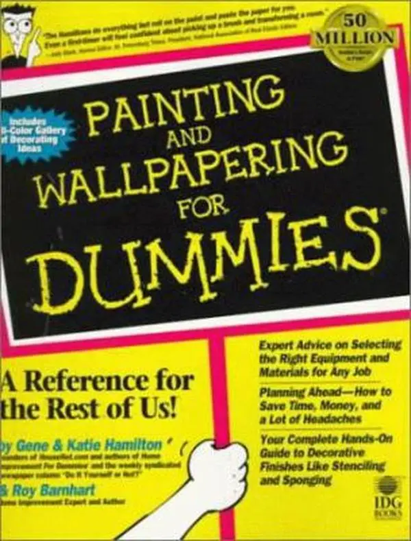 USED Book - Painting and Wallpapering for Dummies by Gene Hamilton (Paperback) - english