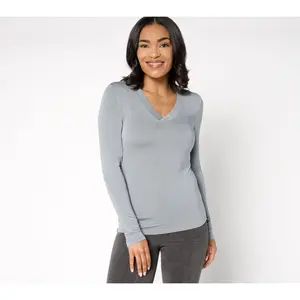 Barefoot Dreams Modal Double V-Neck Tee