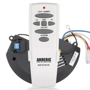 Anderic UC7058R-RR7078TR-KIT Replacement Ceiling Fan Remote Control Kit with RR7078TR Remote and UC7058R Receiver