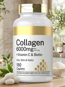 Collagen Complex | 150 Caplets | with Vitamin C and Biotin | Non-GMO, Gluten Free Supplement