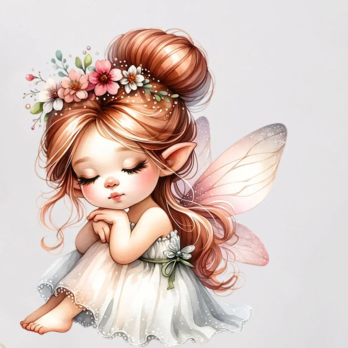 Sleeping Fairy Pattern Wall Sticker, Self Adhesive Wall Decal, Decorative Sticker for Home Bedroom Living Room, Home Decor Decoration