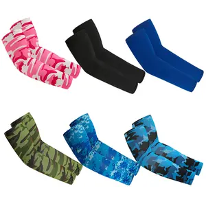 Unisex Breathable UV Protection Ice Silk Arm Sleeves - Printed Cooling Arm Covers for Cycling, Fishing & Outdoor Sports
