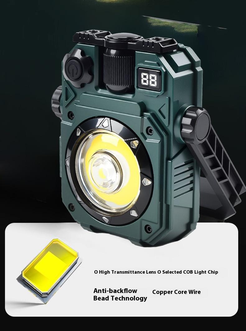 WorkLight Camping Light With Built-in Power Supply, Type-C Rechargeable, Outdoor Light, Multiple Light Sources, Dimming, Emergency Transition, Rainbow Cycle Multi-functional Flashlight.