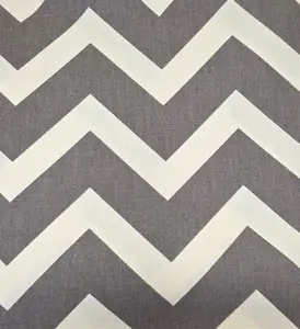 $30 Whole 5 Yard Cut - Upholstery Duck Fabric - Gray Chevron - Richloom