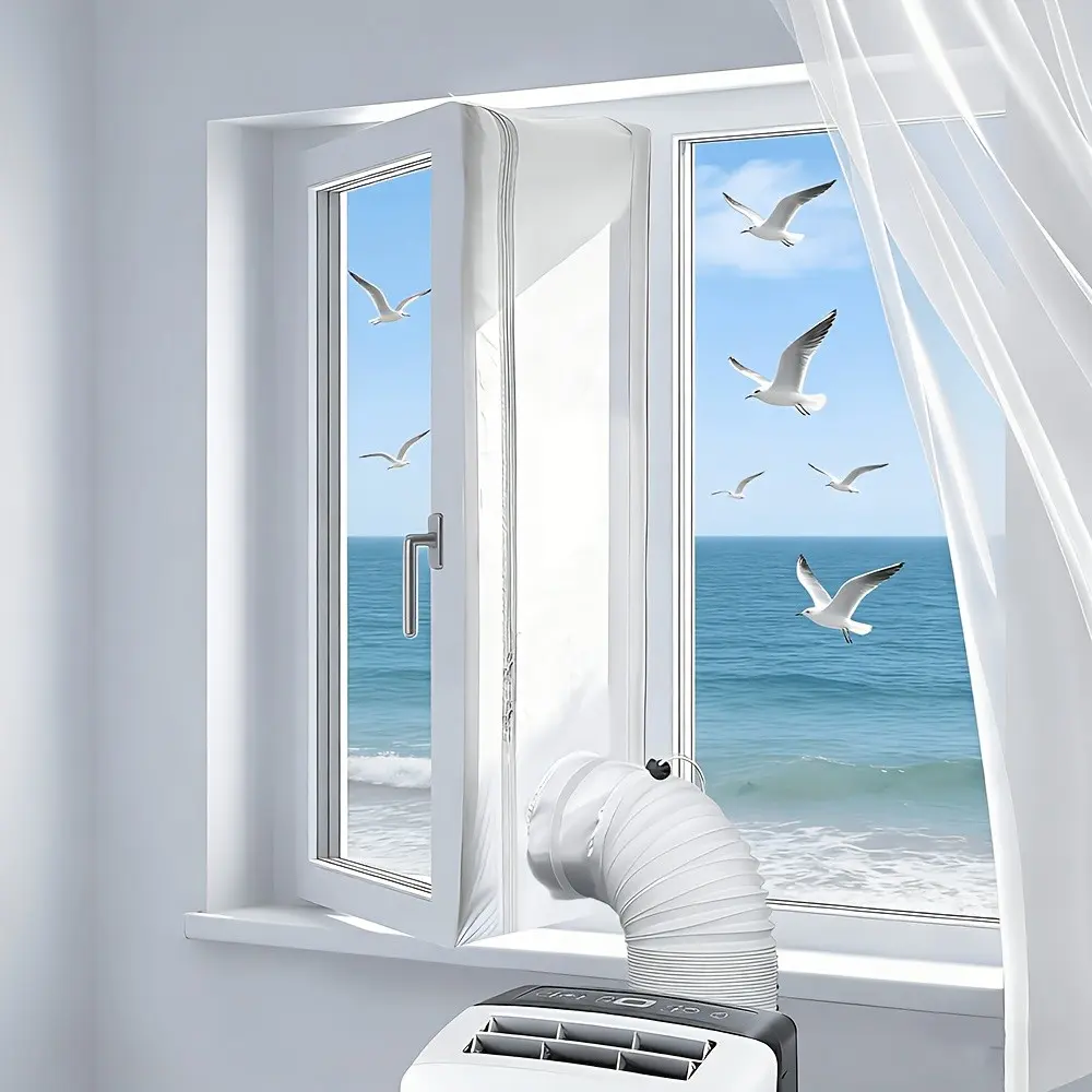 Portable Air Conditioner Window Seal Strip with Adjustable Connector, Tool-Free Installation, Multiple Sizes Available, Sliding Door Seals, Air Conditioning, Seal Tape, Sealing Cloth