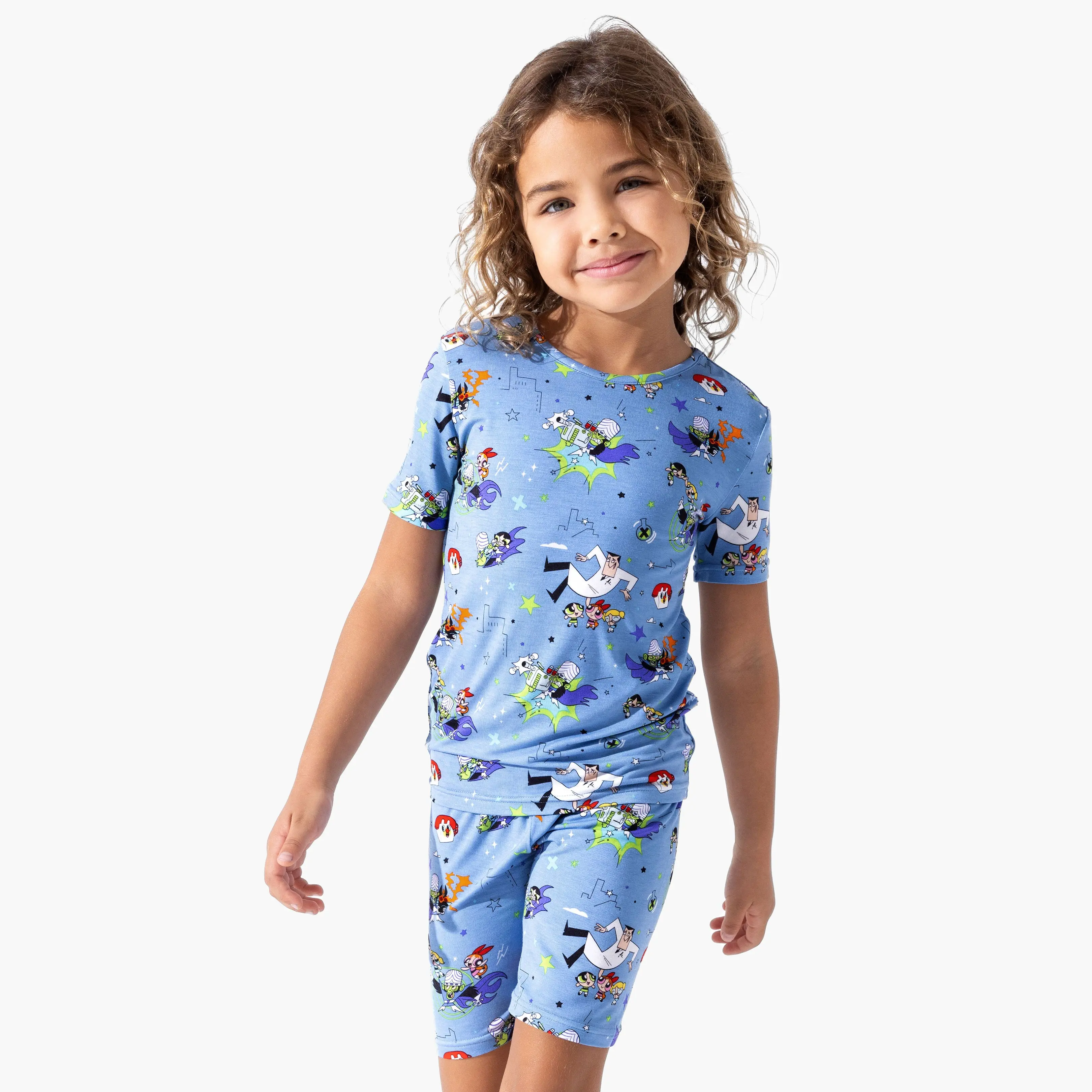 Powerpuff Girls Mojo Jojo Showdown Bamboo Kids Pajama Short Set