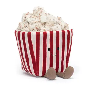 Amuseables Popcorn, Soft Stuffed Food Plush, Kawaii Room Decor, Funny Gift for Kids & Friends, Jelly