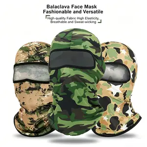 Ice Silk Camo Balaclava Carapace Swim Mask Breathable Moisture-Wicking Face Cover for Cycling, Hiking and Outdoor Activities