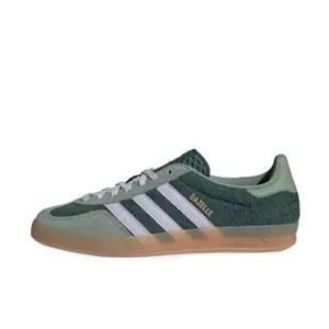 Adidas Gazelle Indoor Mineral Green Silver Dawn Men’s Perfect Daily Casual Walking Sneakers Fashion Shoe Footwear Boy