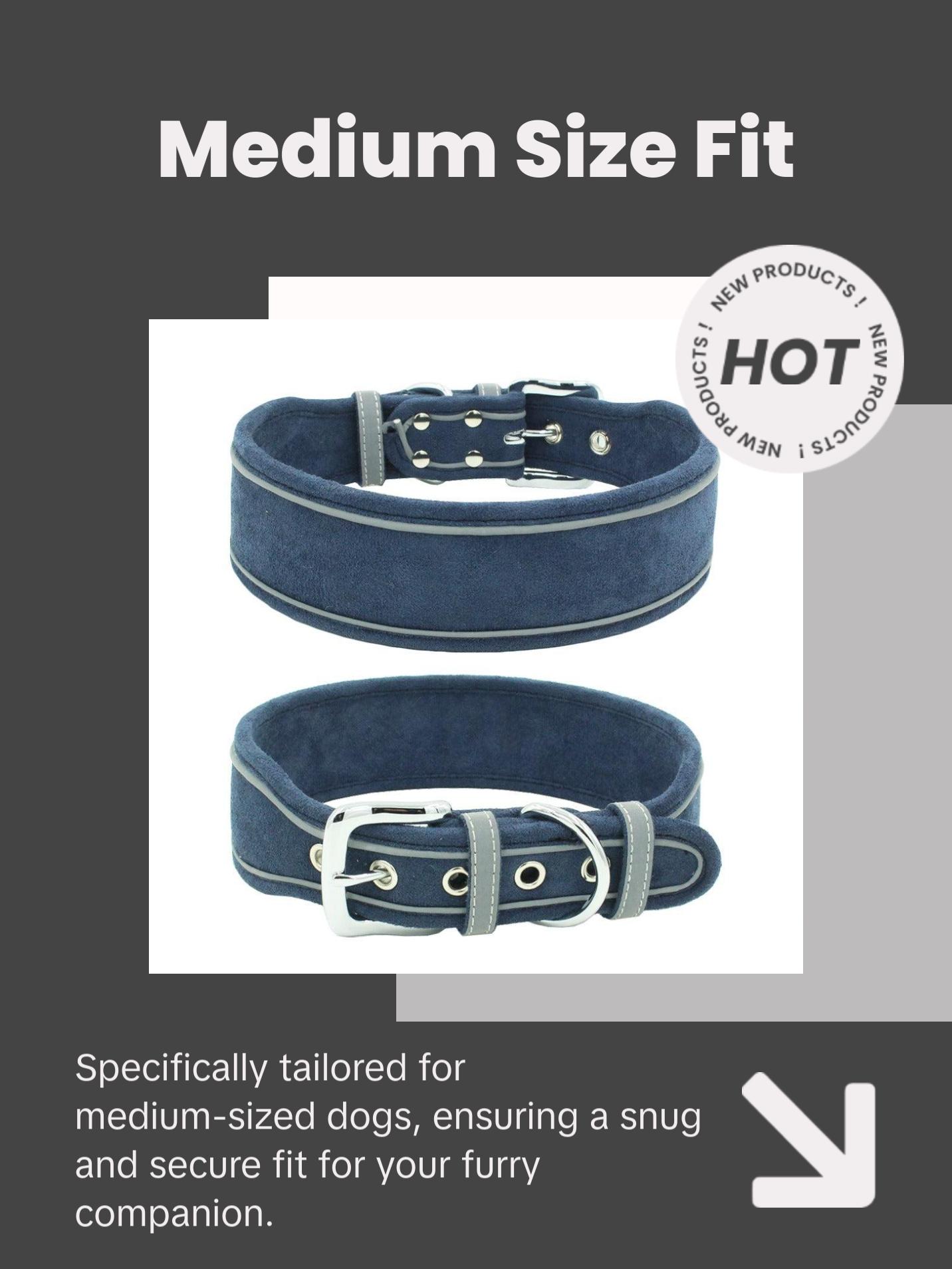 Reflective Dog Collar Shiny Rhinestone Pet Collar Medium sized Dog Chain Soft and Comfortable Walking Rope