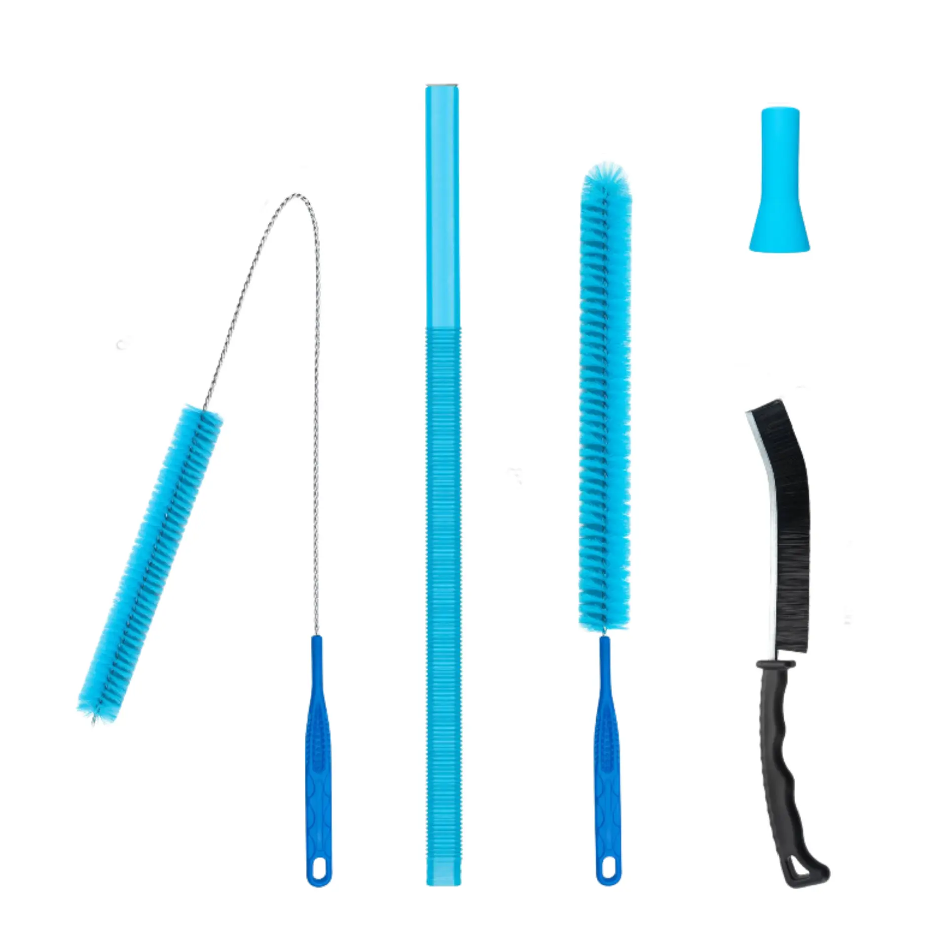5 pcs dryer cleaning tool set, including hoses, curved brushes, gap brushes, straight cylinder brushes, and auxiliary tools, for deep cleaning of the dryer, reusable