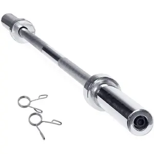 4 Ft Solid Iron Barbell Weightlifting Bar with Premium Heavy Duty Plates for Home Gym Strength Training Workout