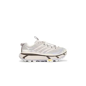 HOKA Mafate Three2 Wordmark Sneaker in Putty & Foggy Grey